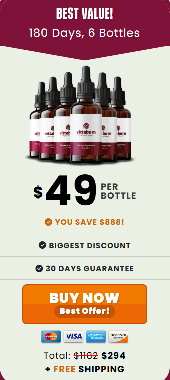 Vittaburn price 6 bottle